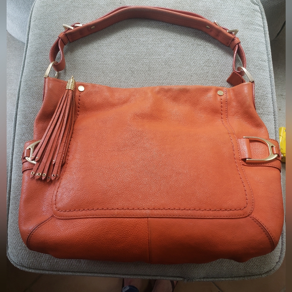 Orange Cole Haan purse